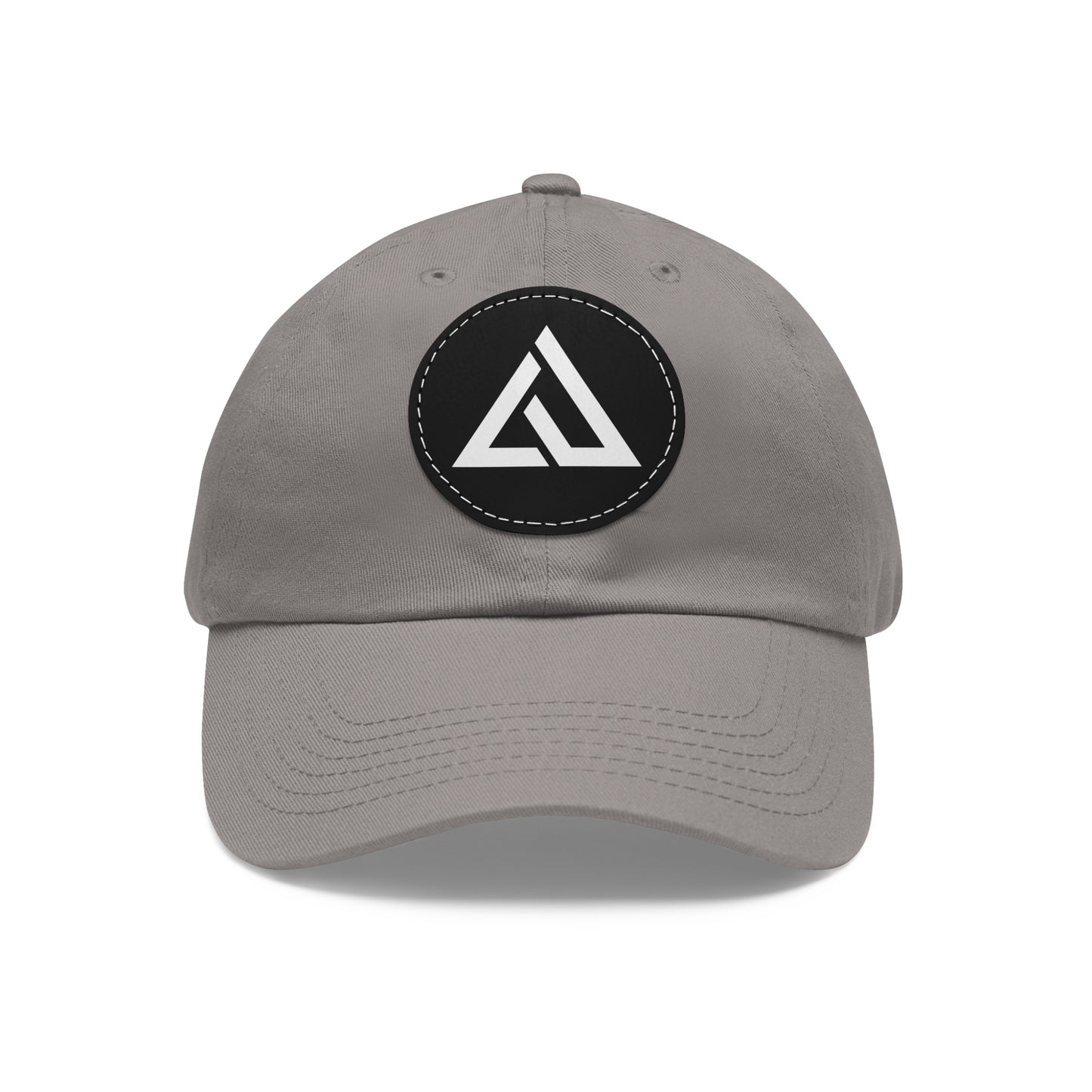 Dad Hat with Leather Patch (Round)